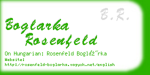 boglarka rosenfeld business card